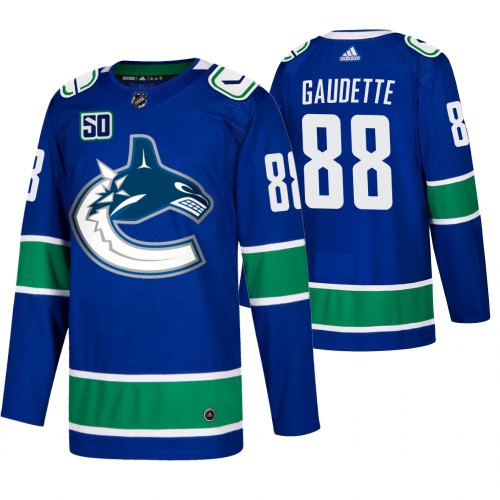 Men's Vancouver Vancouver Canucks #88 Adam Gaudette Adidas Blue 2019-20 Home Authentic Jersey Men's