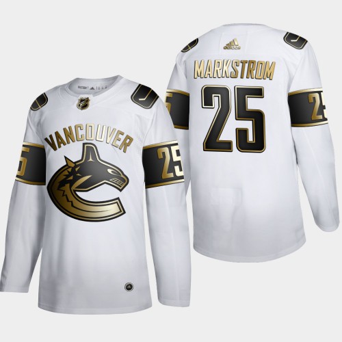 Vancouver Vancouver Canucks #25 Jacob Markstrom Men's Adidas White Golden Edition Limited Stitched Jersey Men's