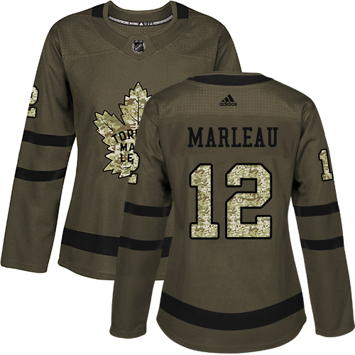 Adidas Maple Toronto Maple Leafs #12 Patrick Marleau Green Salute to Service Women's Stitched Jersey Womens