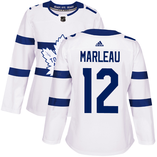 Adidas Maple Toronto Maple Leafs #12 Patrick Marleau White Authentic 2018 Stadium Series Women's Stitched Jersey Womens