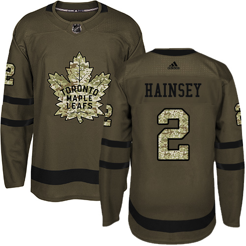 Adidas Maple Toronto Maple Leafs #2 Ron Hainsey Green Salute to Service Stitched Jersey Men's