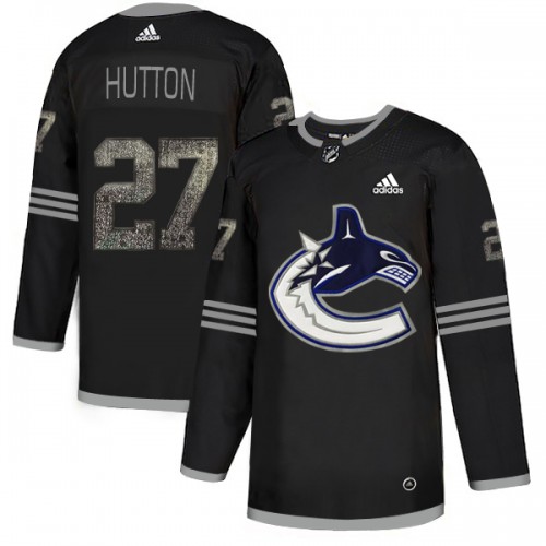 Adidas Vancouver Canucks #27 Ben Hutton Black Authentic Classic Stitched Jersey Men's
