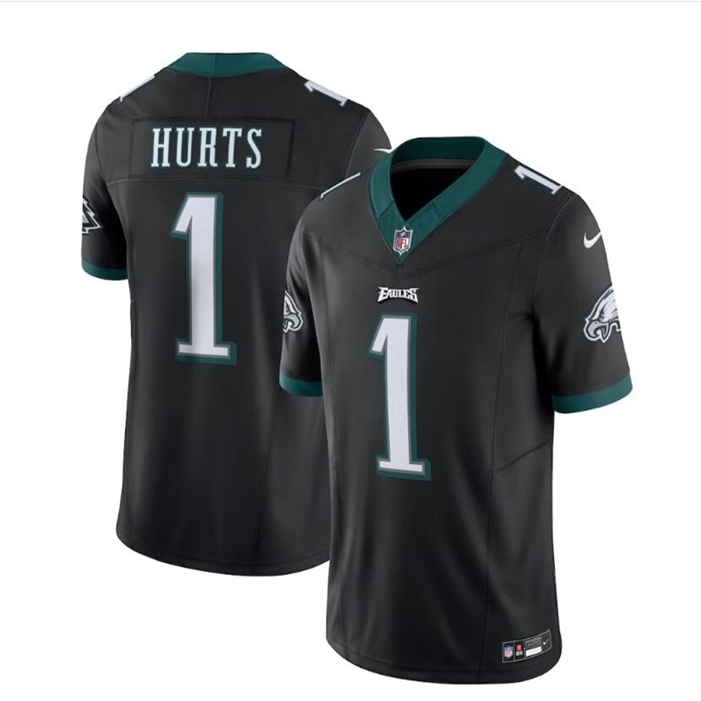 Philadelphia Eagles #1 Jalen Hurts Black Vapor F.U.S.E. Limited Jersey ...