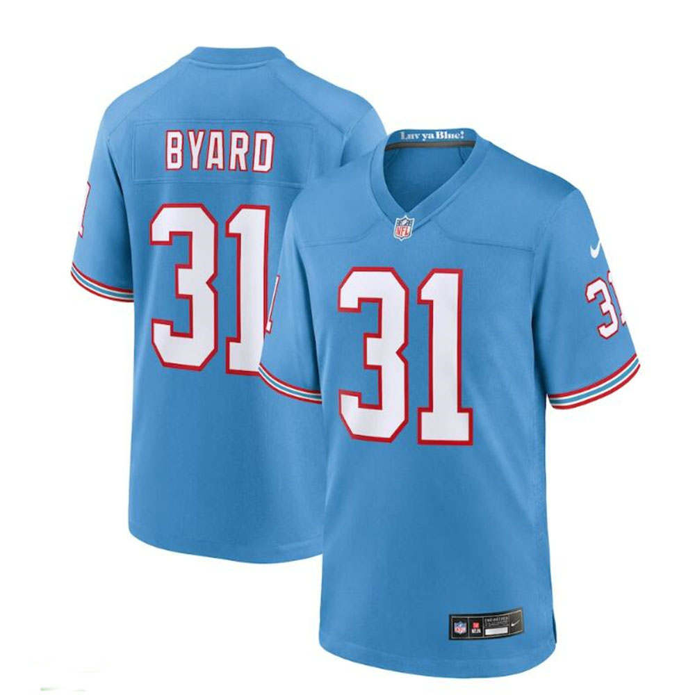 T.Titans #31 Kevin Byard Light Blue Oilers Throwback Alternate Game Player Jersey Stitched American Football Jerseys
