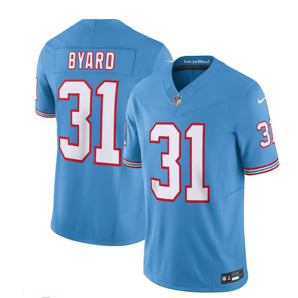 T.Titans #31 Kevin Byard Light Blue Oilers Throwback Vapor F.U.S.E. Limited Jersey Stitched American Football Jerseys