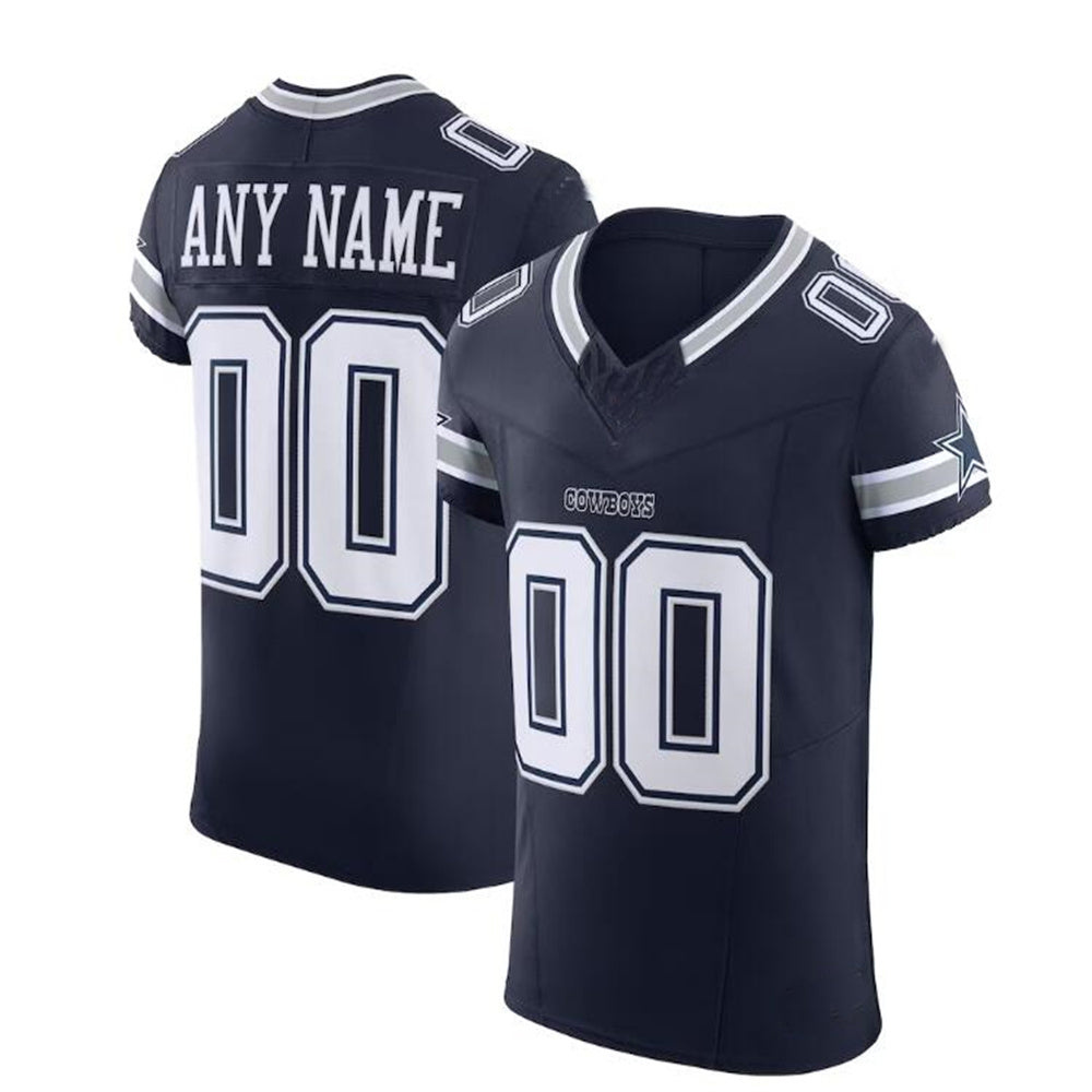 Custom  D.Cowboys Navy Vapor F.U.S.E. Elite Jersey Stitched Football Jerseys