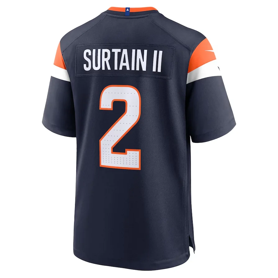 D.Broncos #2 Patrick Surtain II Alternate Game Jersey - Navy Stitched American Football Jerseys