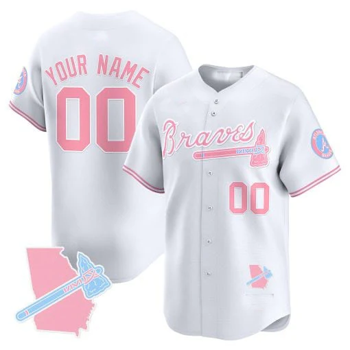 Custom Atlanta Braves Bubblegum Pink Vapor Premier Limited – All Stitched Baseball Jersey