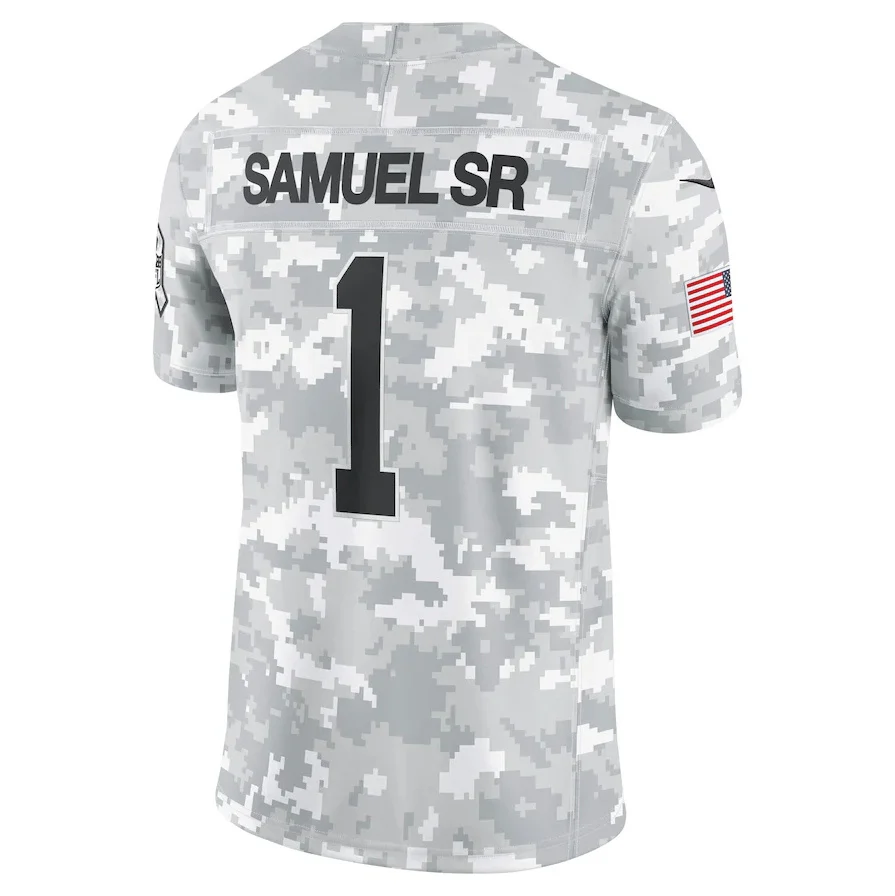SF.49ers #1 Deebo Samuel Sr Arctic Camo 2024 Salute to Service Limited Stitched American Football Jerseys