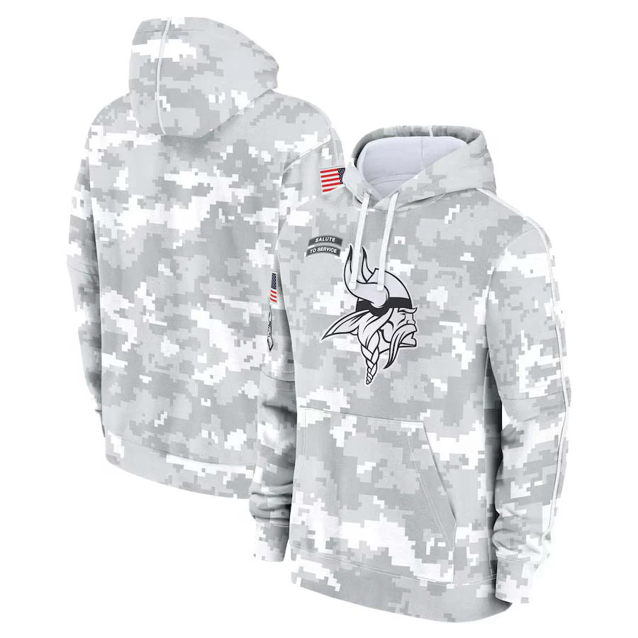 MN.Vikings 2024 Salute To Service Club Pullover Hoodie Cheap sale Birthday and Christmas gifts Stitched American Football Jerseys