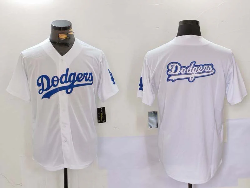 Los Angeles Dodgers Blank White Cool Base Stitched Baseball Jerseys