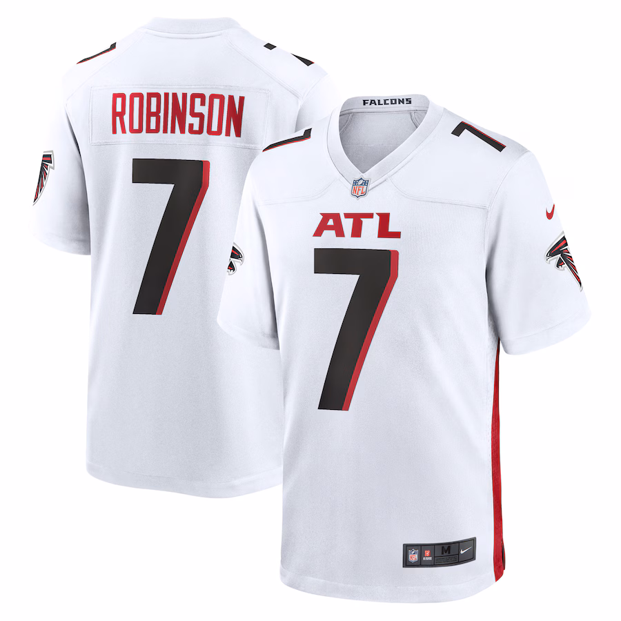 Atlanta Falcons #7 Bijan Robinson White Game Jersey Stitched American Football Jerseys