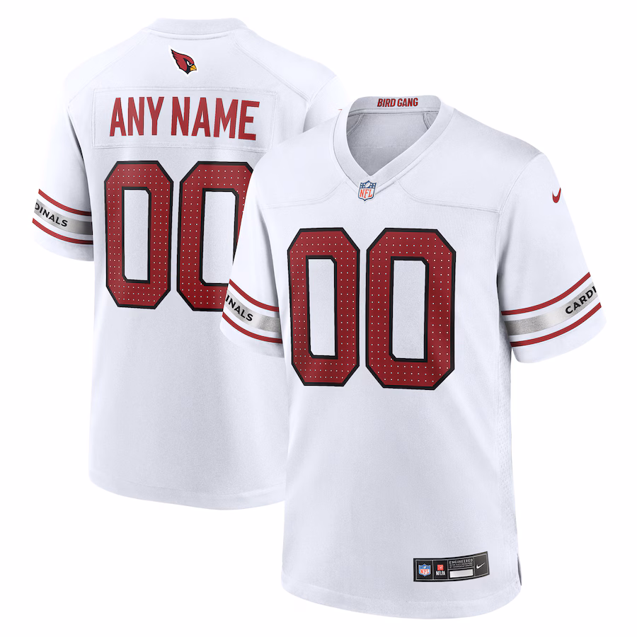 Custom Arizona Cardinals White Game Jersey Stitched American Football Jerseys