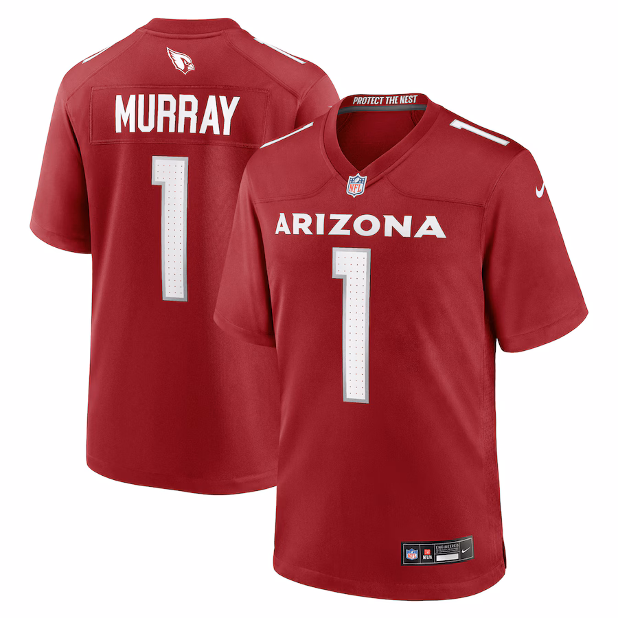 Arizona Cardinals #1 Kyler Murray Cardinal Game Jersey Stitched American Football Jerseys