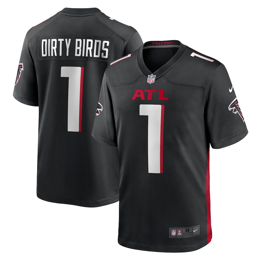 Atlanta Falcons #1 Dirty Birds Black Game Jersey Stitched American Football Jerseys