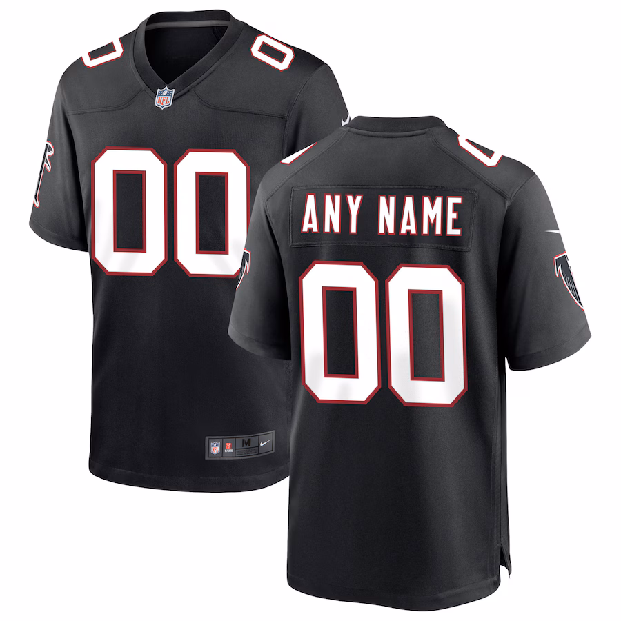Custom Atlanta Falcons Black Game Jersey Stitched American Football Jerseys