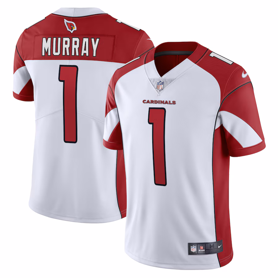 Arizona Cardinals #1 Kyler Murray White Vapor F.U.S.E. Limited Jersey Stitched American Football Jerseys