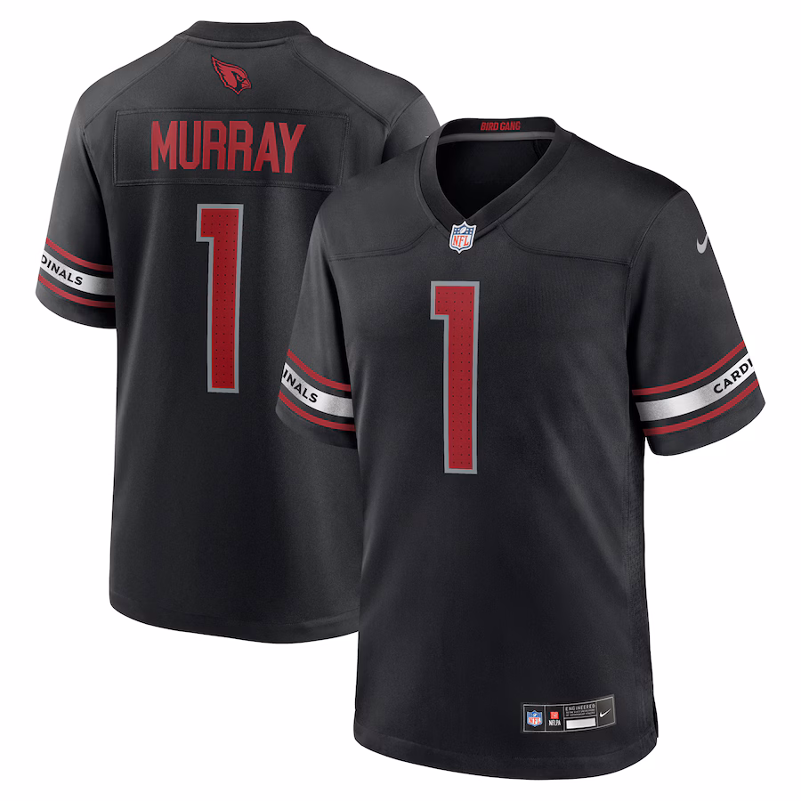 Arizona Cardinals #1 Kyler Murray Black Game Jersey Stitched American Football Jerseys
