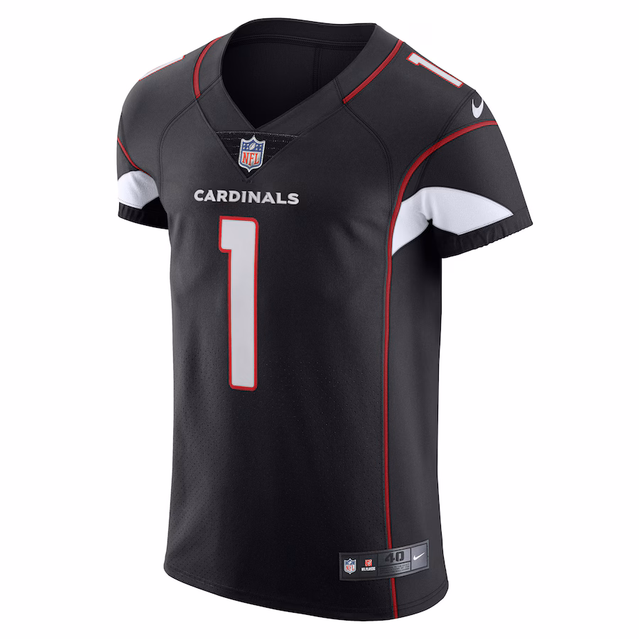 Arizona Cardinals #1 Kyler Murray Black Alternate Vapor Elite Jersey