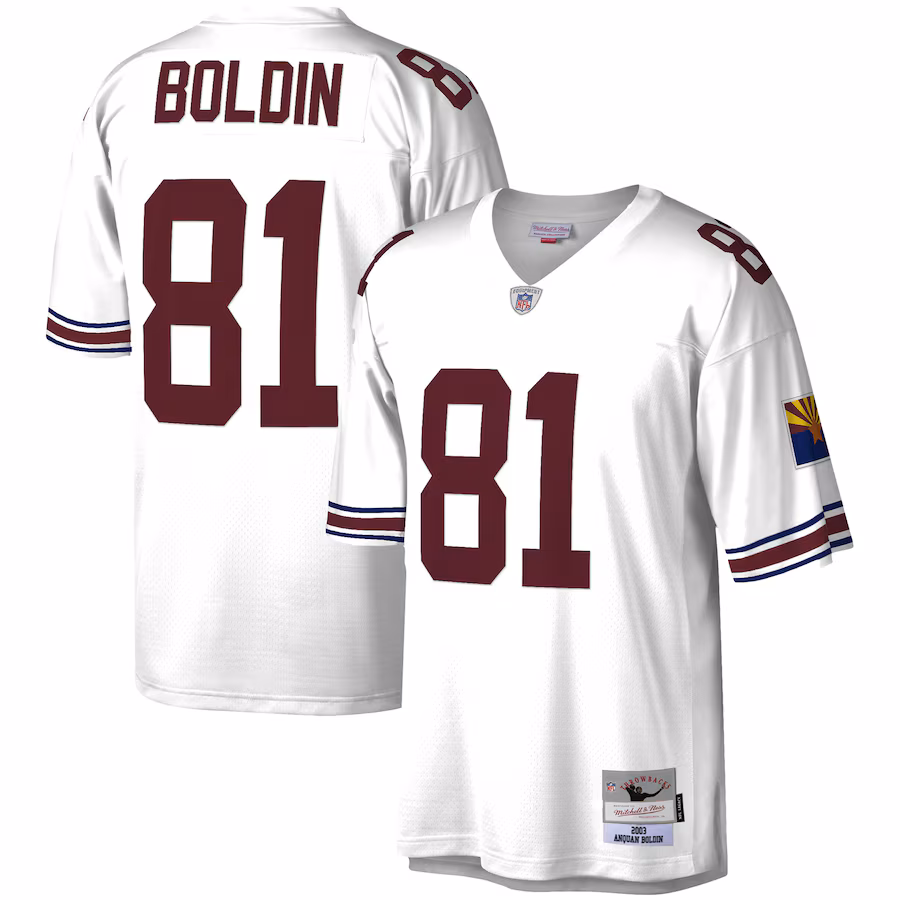 Arizona Cardinals #81 Anquan Boldin Mitchell & Ness White Legacy Replica Jersey