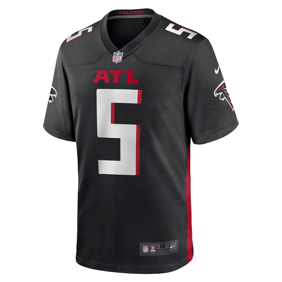 Atlanta Falcons #5 Drake London Black Game Jersey Stitched American Football Jerseys