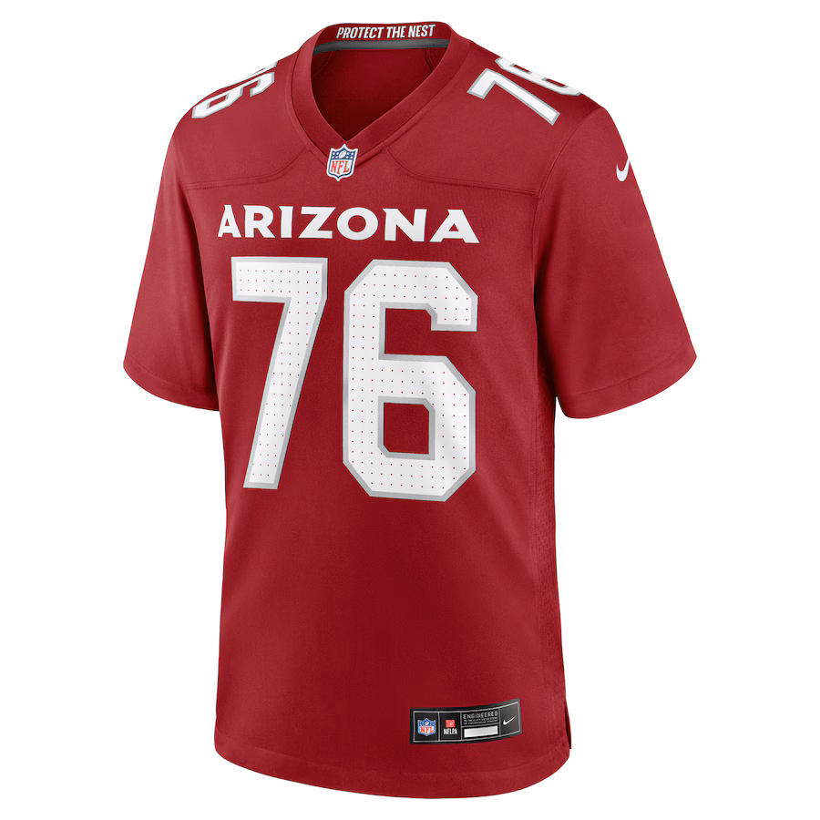 Arizona Cardinals #76 Will Hernandez Cardinal Game Jersey Stitched American Football Jerseys
