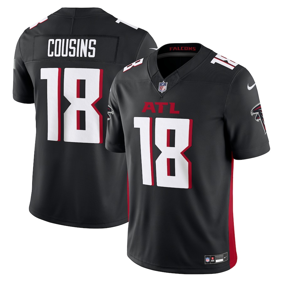 Atlanta Falcons #18 Kirk Cousins Black Vapor F.U.S.E. Limited Jersey Stitched American Football Jerseys