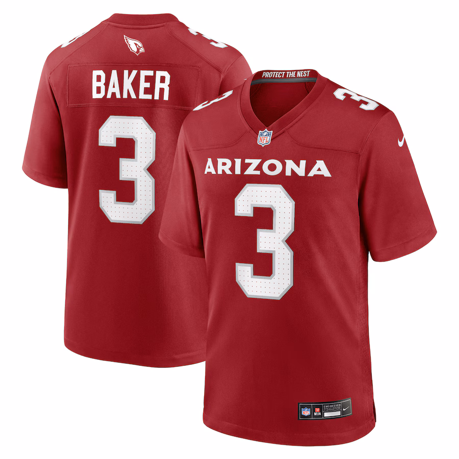 Arizona Cardinals #3 Budda Baker Cardinal Game Jersey Stitched American Football Jerseys