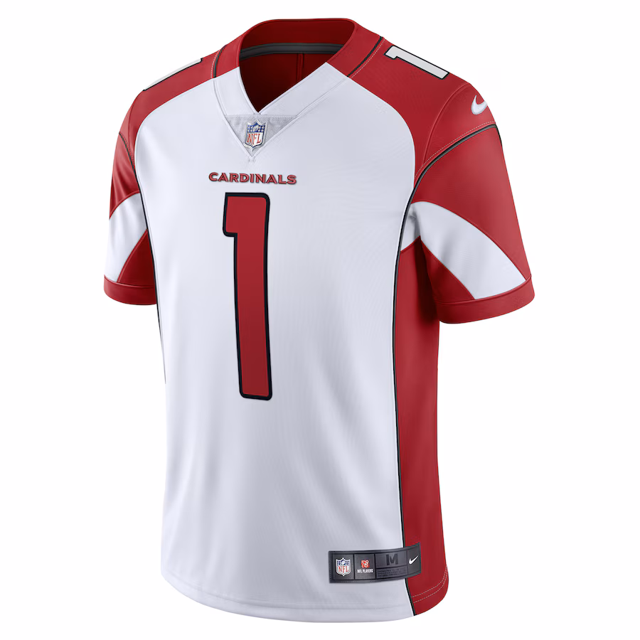 Arizona Cardinals #1 Kyler Murray White Vapor F.U.S.E. Limited Jersey Stitched American Football Jerseys
