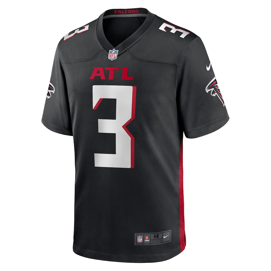 Atlanta Falcons #3 Jessie Bates III Black Game Jersey Stitched American Football Jerseys