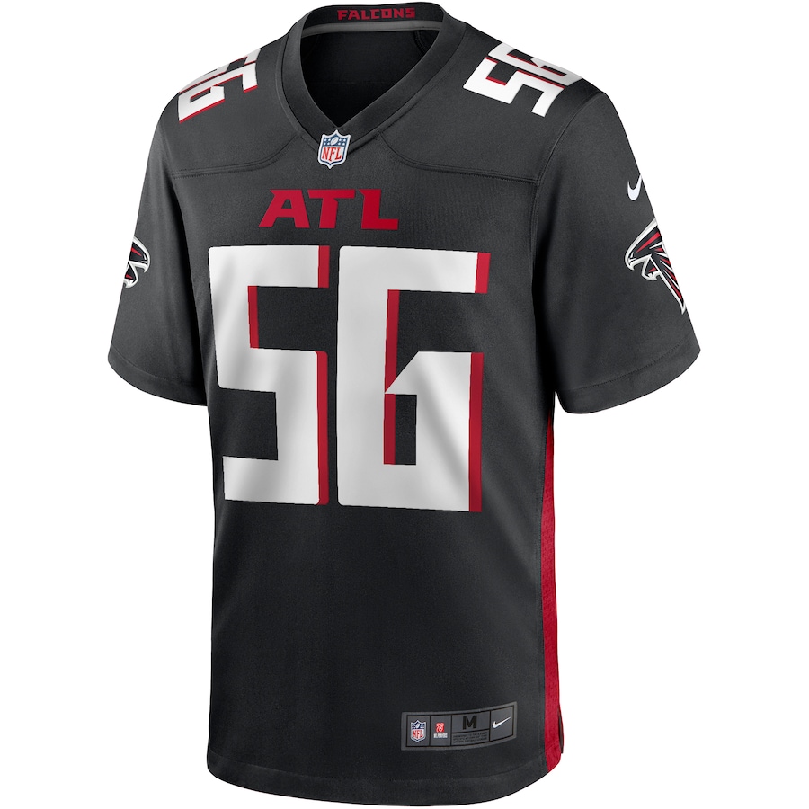 Atlanta Falcons #56 Keith Brooking Black Game Jersey Stitched American Football Jerseys