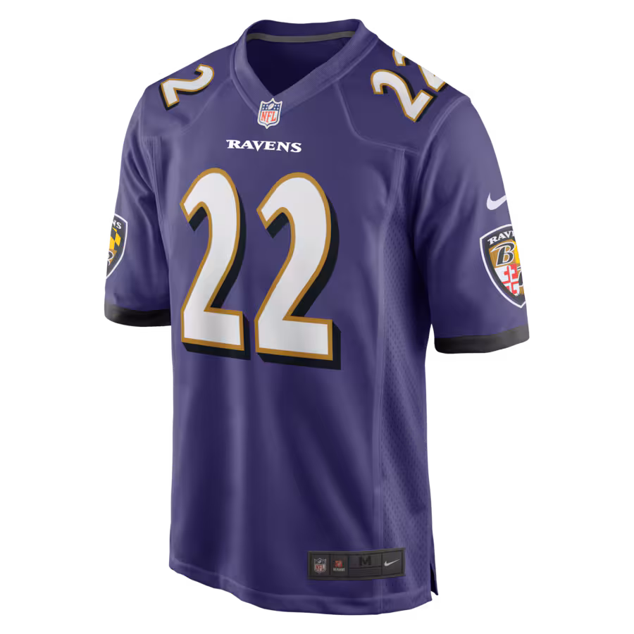 Baltimore Ravens #22 Derrick Henry Purple Game Jersey Stitched American Football Jerseys
