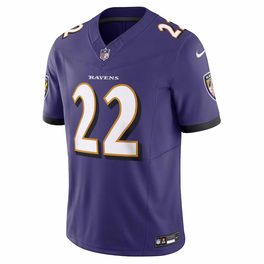 Baltimore Ravens #22 Derrick Henry Purple Vapor F.U.S.E. Limited Jersey Stitched American Football Jerseys
