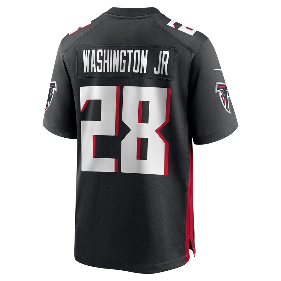 Atlanta Falcons #28 Carlos Washington Jr. Black Game Jersey Stitched American Football Jerseys