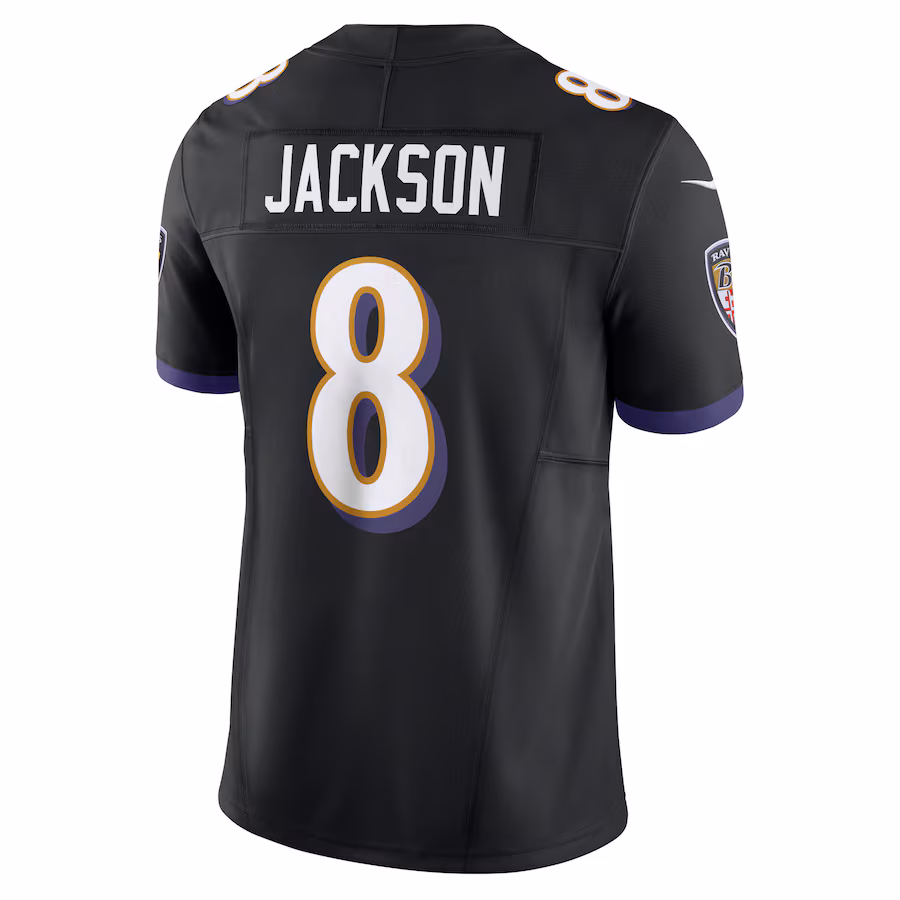 Baltimore Ravens #8 Lamar Jackson Black Vapor F.U.S.E. Limited Jersey Stitched American Football Jerseys