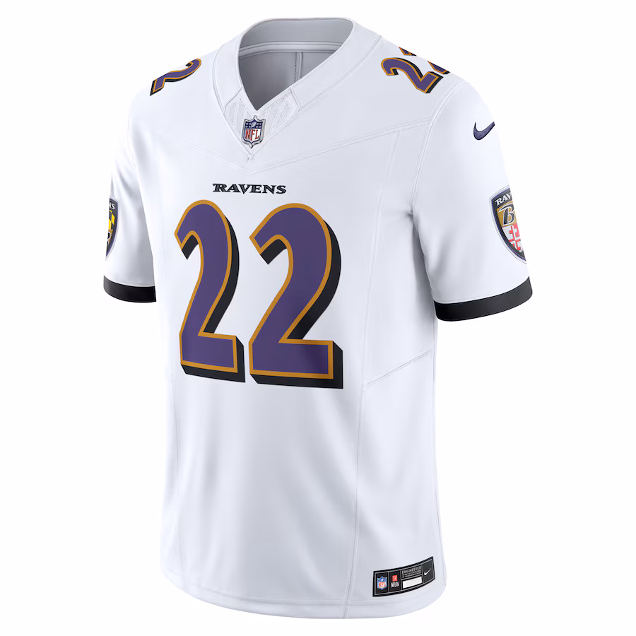 Baltimore Ravens #22 Derrick Henry White Vapor F.U.S.E. Limited Jersey Stitched American Football Jerseys