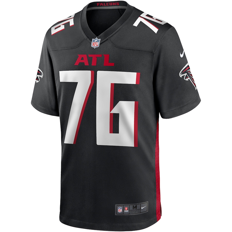 Atlanta Falcons #76 Kaleb McGary Black Game Jersey Stitched American Football Jerseys