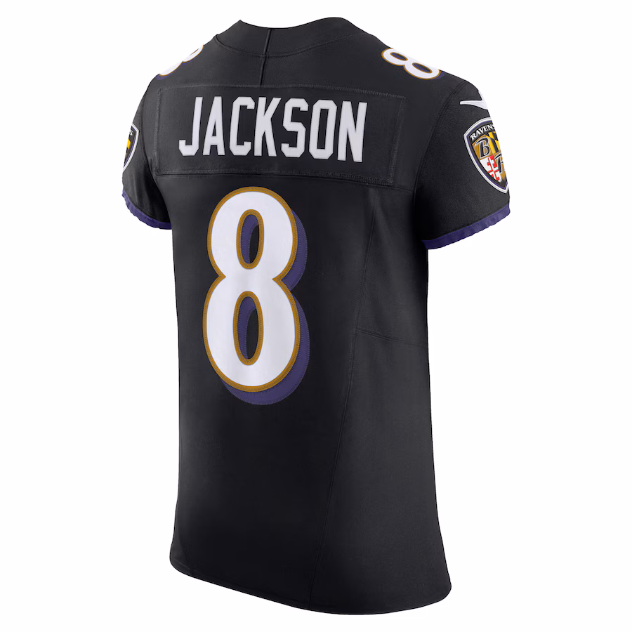 Baltimore Ravens #8 Lamar Jackson Alternate Black Vapor F.U.S.E. Limited Jersey Stitched American Football Jerseys