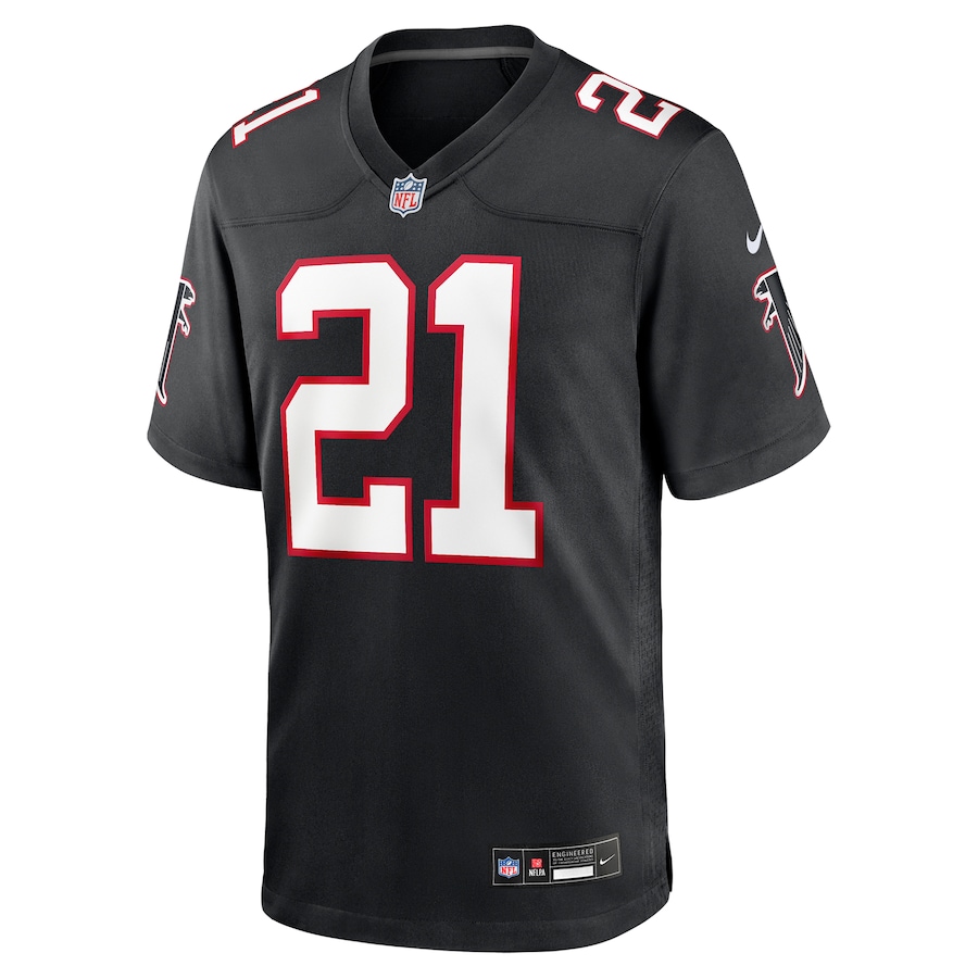 Atlanta Falcons #21 Deion Sanders Black Game Jersey Stitched American Football Jerseys
