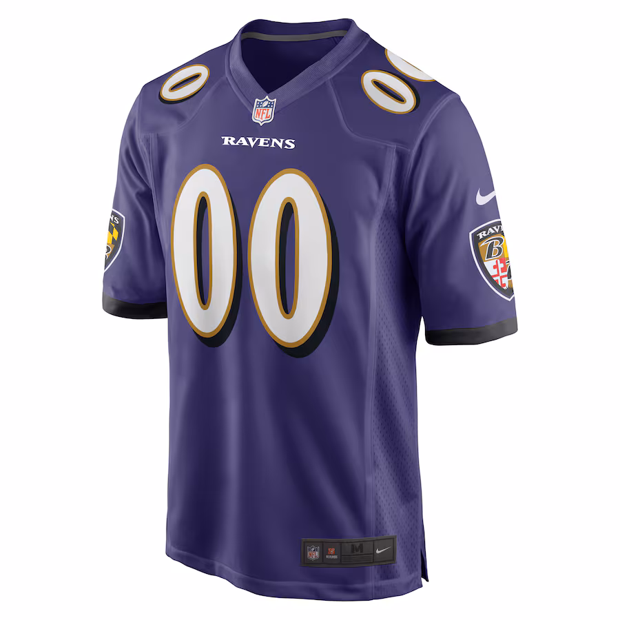 Custom Baltimore Raven Purple Game Jersey Stitched American Football Jerseys