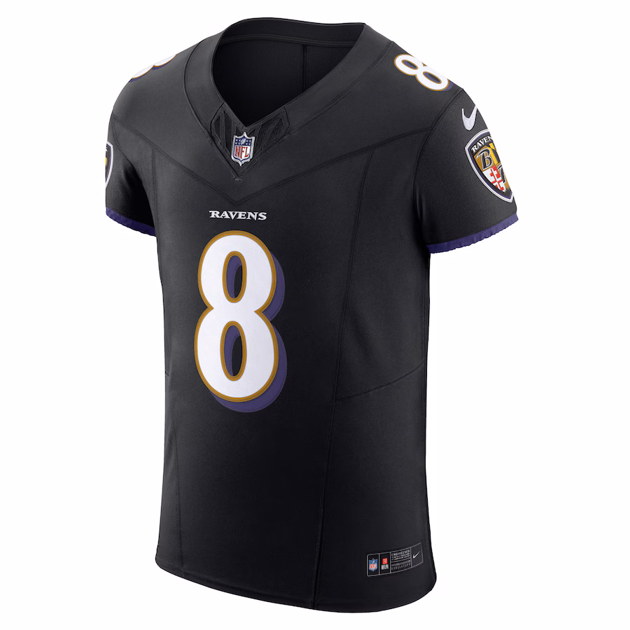 Baltimore Ravens #8 Lamar Jackson Alternate Black Vapor F.U.S.E. Limited Jersey Stitched American Football Jerseys