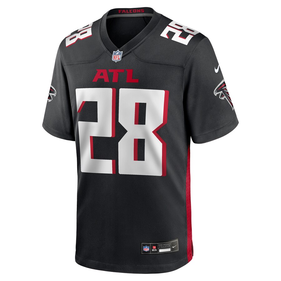 Atlanta Falcons #28 Carlos Washington Jr. Black Game Jersey Stitched American Football Jerseys