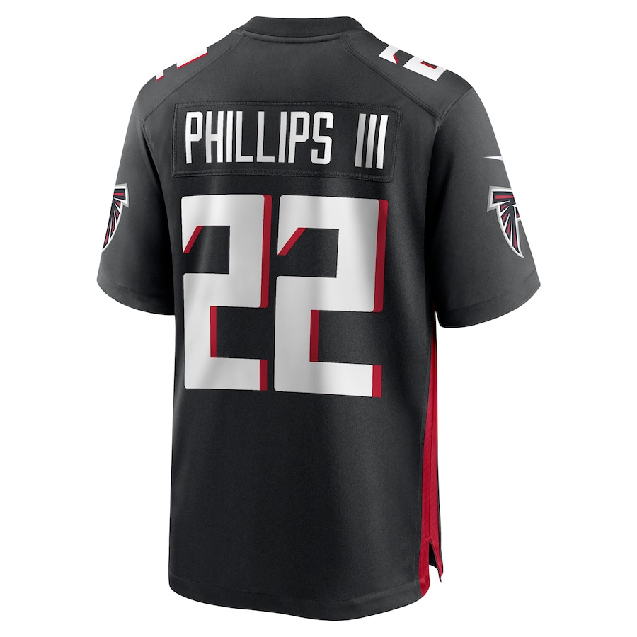 Atlanta Falcons #22 Clark Phillips III Black Game Jersey Stitched American Football Jerseys