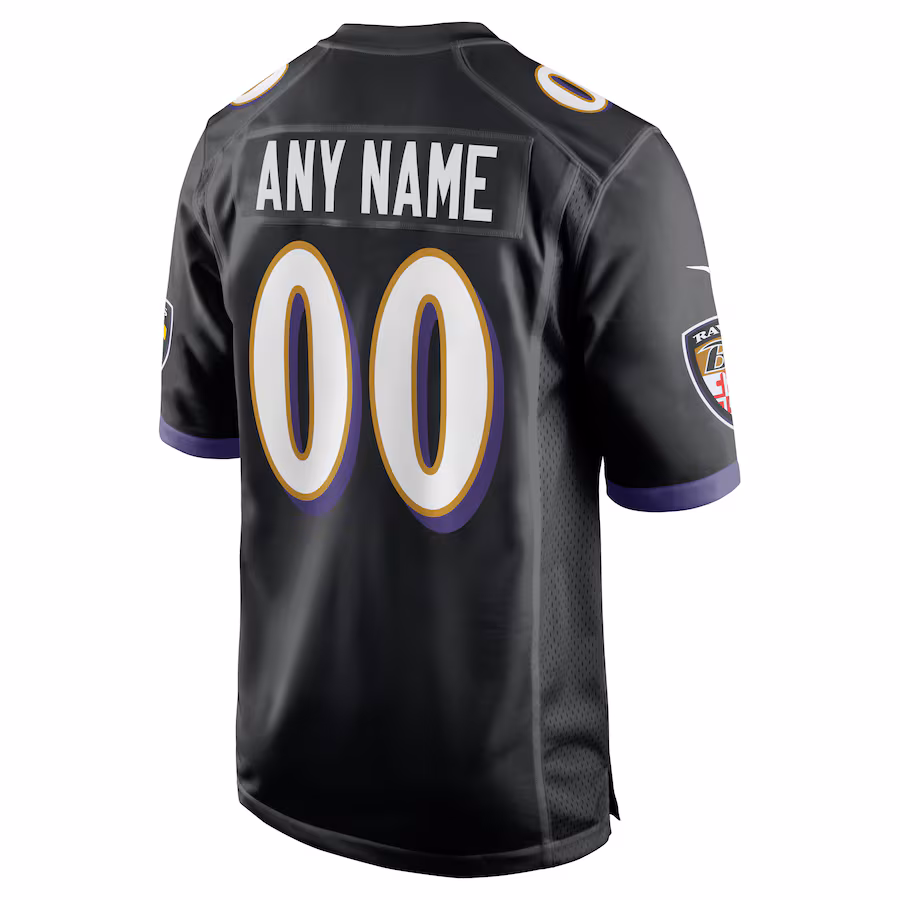 Custom Baltimore Raven Black Game Jersey Stitched American Football Jerseys