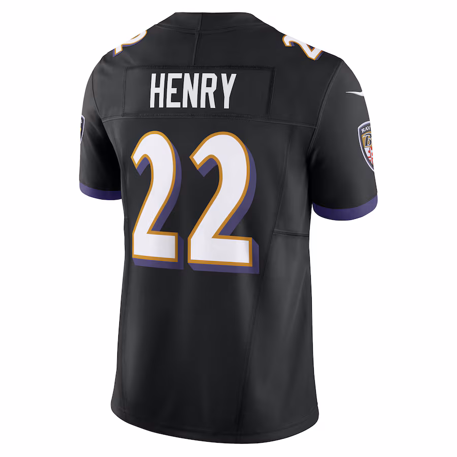 Baltimore Ravens #22 Derrick Henry Black Vapor F.U.S.E. Limited Jersey Stitched American Football Jerseys