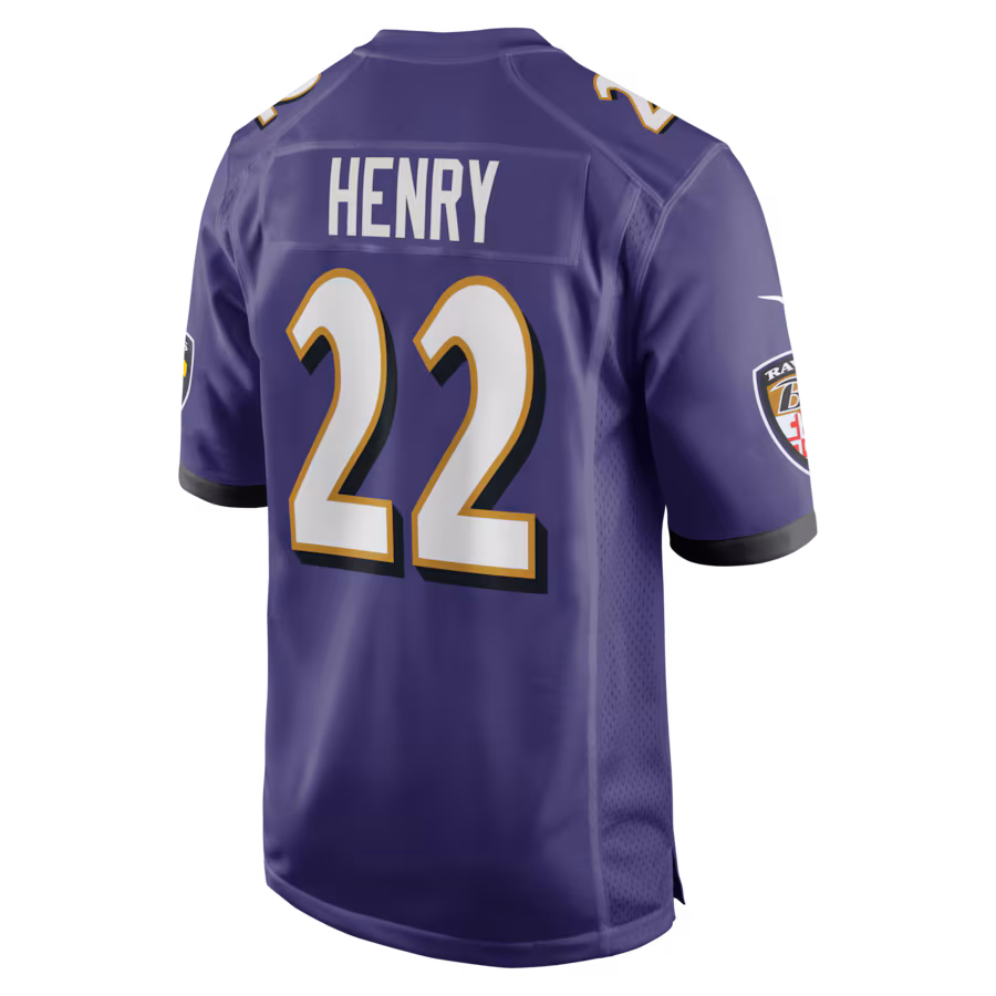 Baltimore Ravens #22 Derrick Henry Purple Game Jersey Stitched American Football Jerseys
