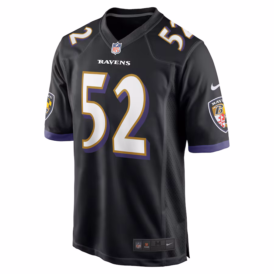 Baltimore Ravens #52 Ray Lewis Black Game Jersey Stitched American Football Jerseys