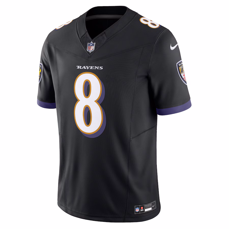 Baltimore Ravens #8 Lamar Jackson Black Vapor F.U.S.E. Limited Jersey Stitched American Football Jerseys