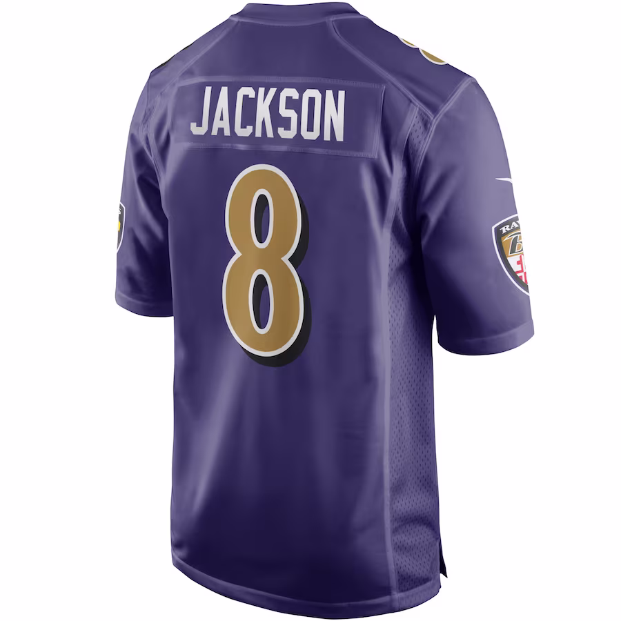 Baltimore Ravens #8 Lamar Jackson Purple Alternate Game Jersey Stitched American Football Jerseys