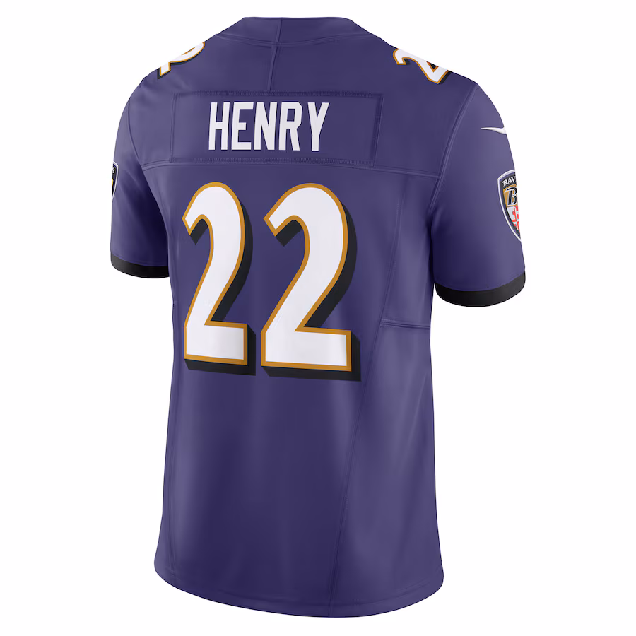 Baltimore Ravens #22 Derrick Henry Purple Vapor F.U.S.E. Limited Jersey Stitched American Football Jerseys